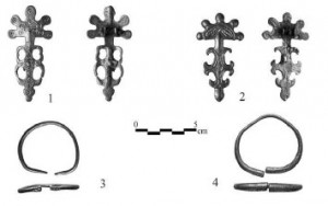 Associated grave goods with the female grave in Enisala (photo by G. Dincu) (Ailincăi et al., 2014)