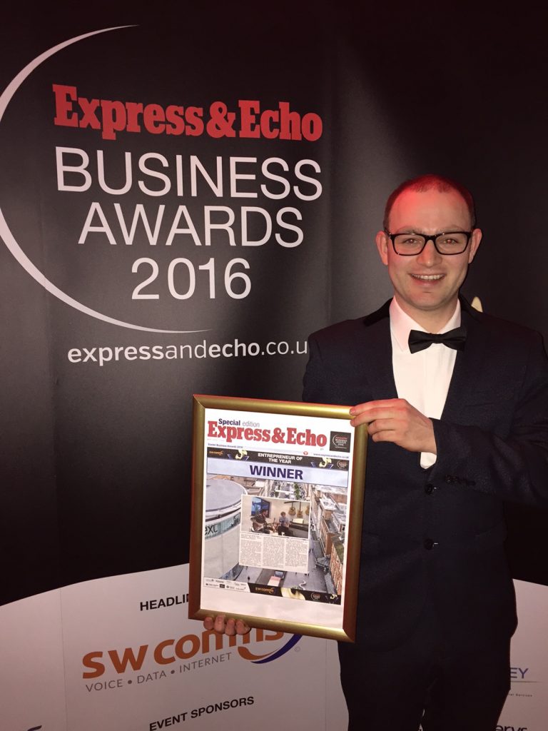 Express & Echo Business Awards 2016 - Matthew Rusk, Entrepreneur of the Year Winner