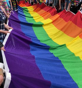 Rainbow banner flag
