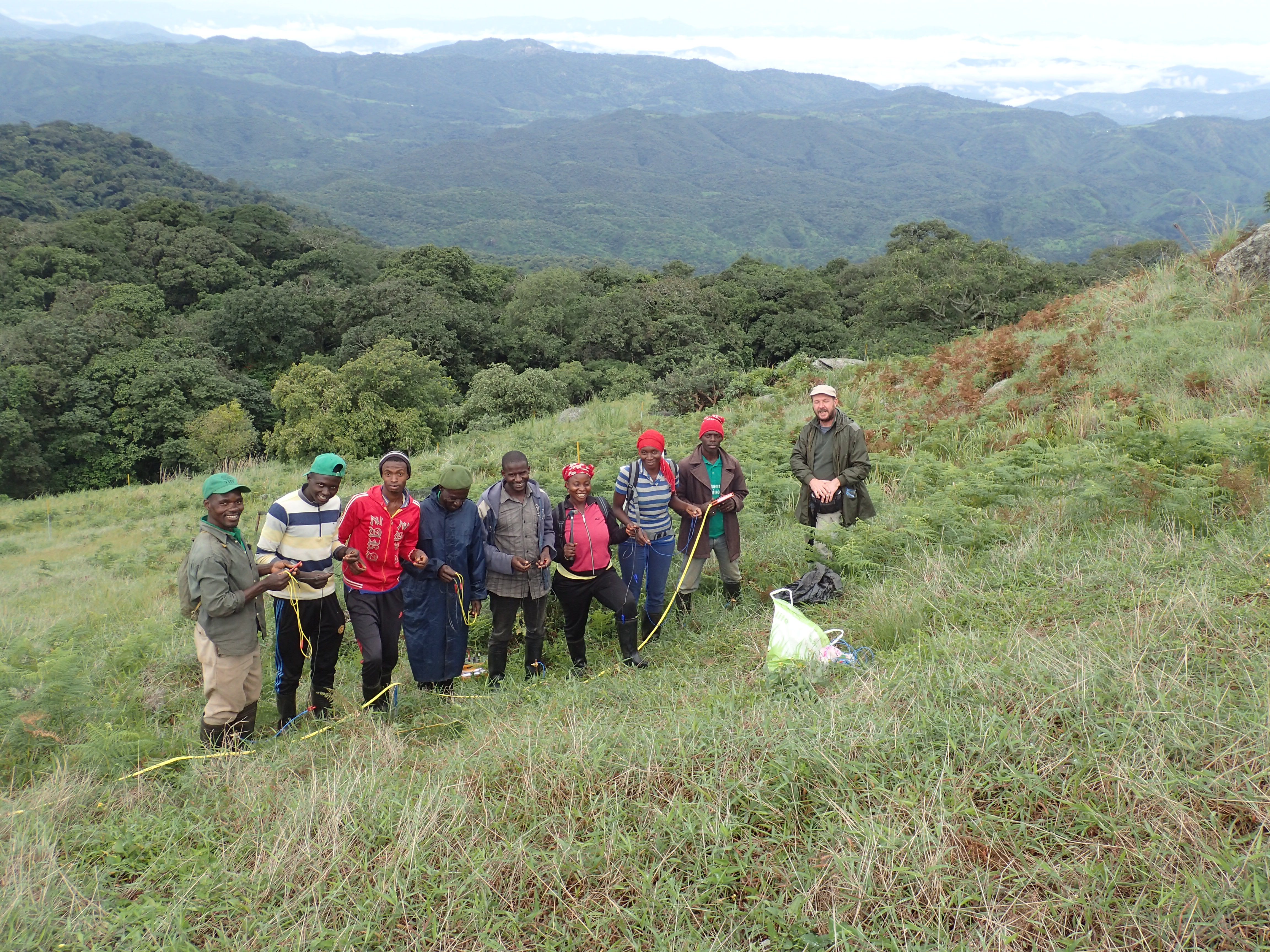 Silvio Stivanello with the Team from Ngel Nyaki, Nigerian Montane Forest